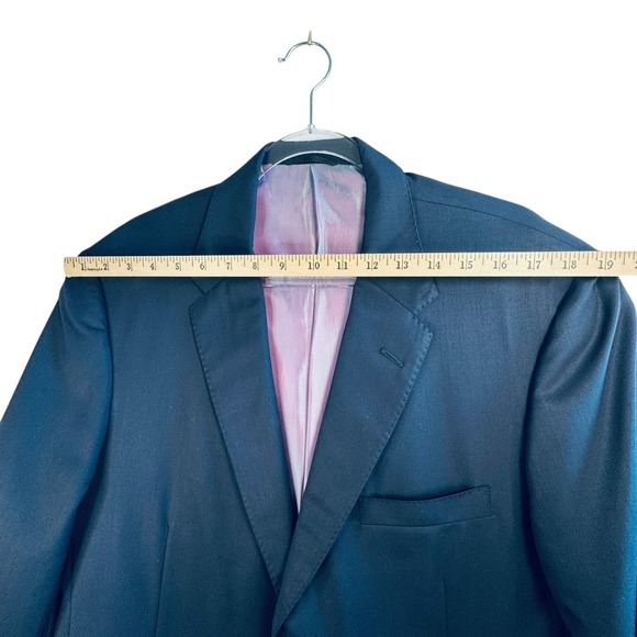Tom James Executive Collection Mens Blazer Jacket Navy Blue Holland Sherry 40R - Picture 6 of 13